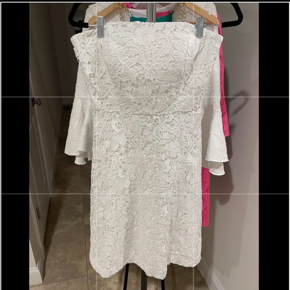 Lilly Pulitzer White Strapless Size: 4 - Picture 5 of 6